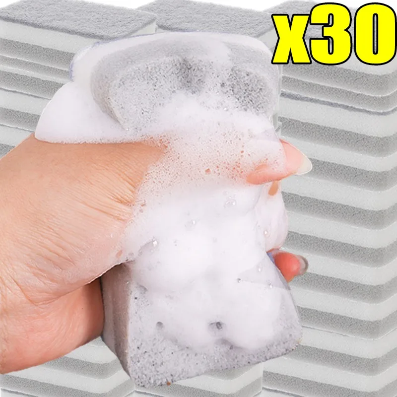 30/1PCS Double-sided Cleaning Sponges Pan Pot Dish-Washing Sponges Household Scouring Pad Kit Tools Kitchen Tableware Brushes