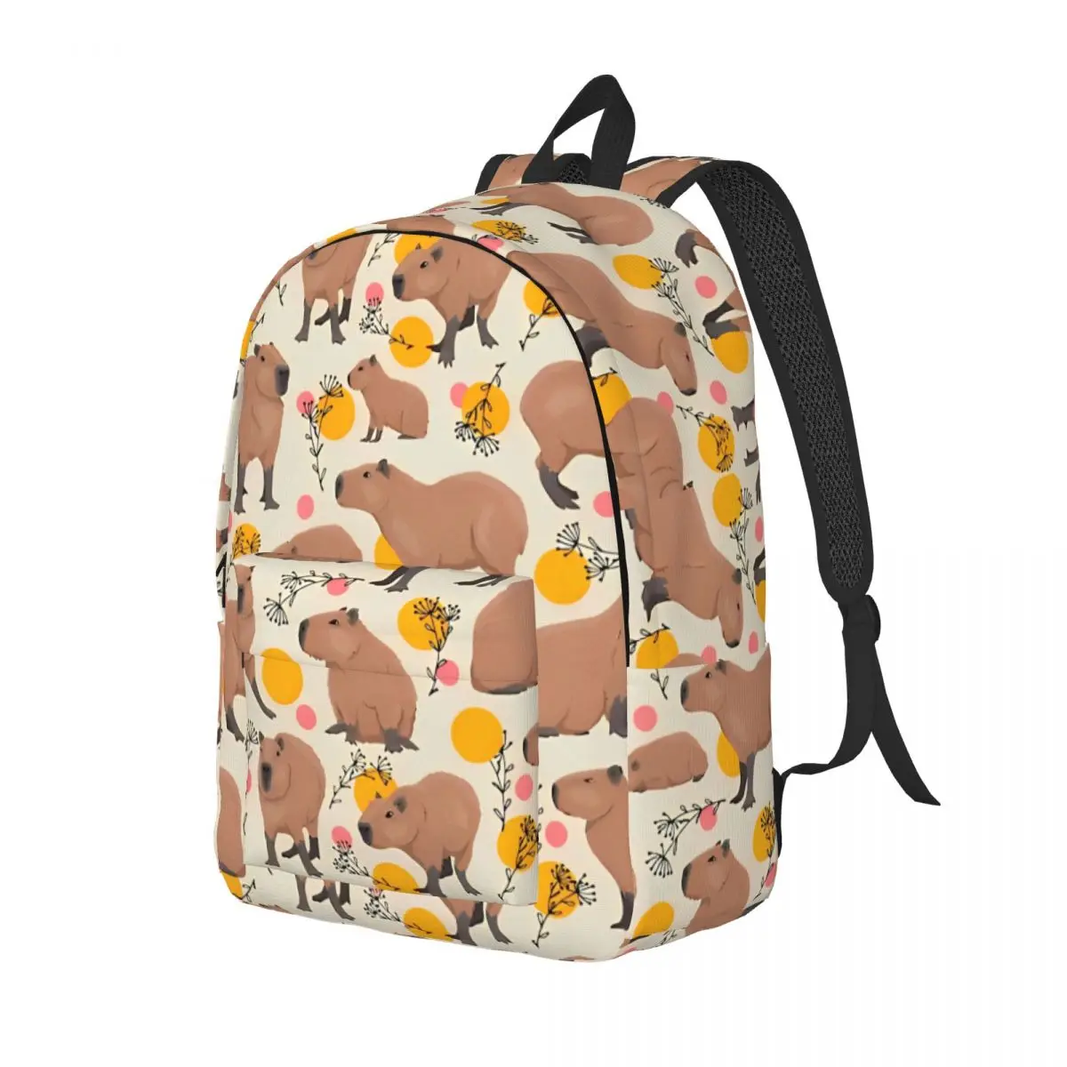 Cute Cartoon Capybara Backpack Elementary High College School Student Bookbag Teens Daypack Travel
