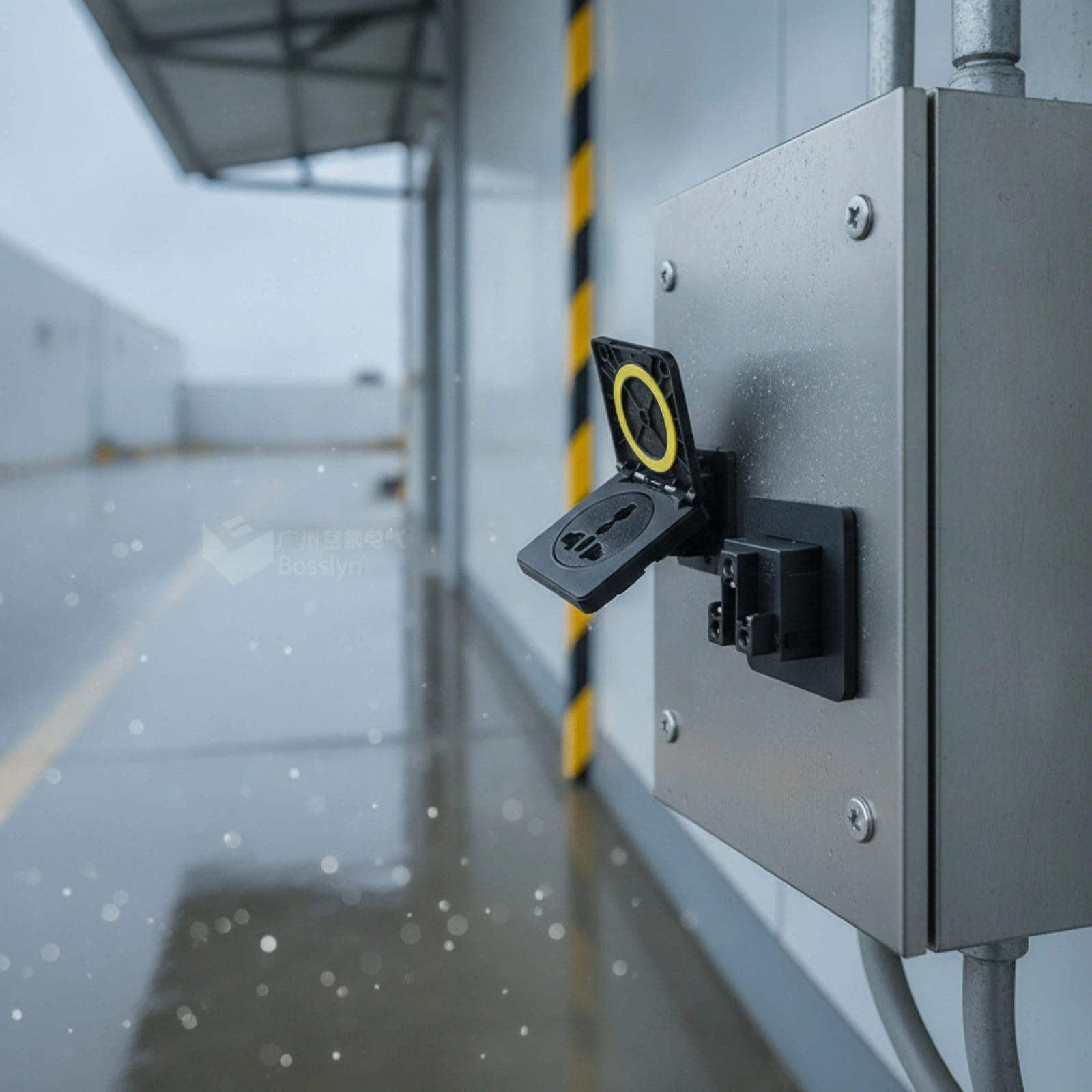 Waterproof Socket with Flip Cover Weatherproof Universal Electrical Socket Outlet with Cover Multi-Standard Enclosure Sealed