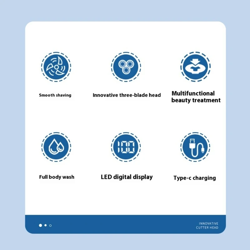 

Маленькая электрическая бритва, дружественная к путешествиям IPX7 Маленькая триммер Три Бритва