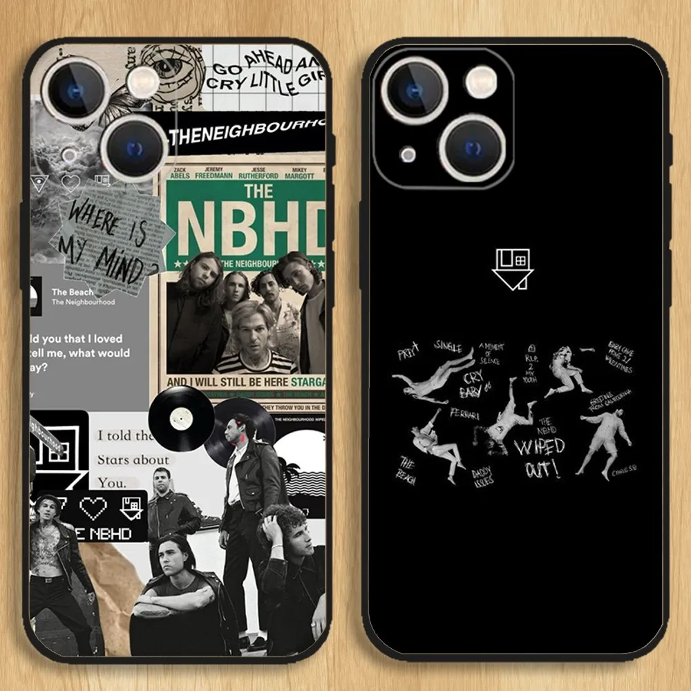 The Neighbourhood NBHD Phone Case For iPhone15,14,13,12,11,Pro,Max,Plus,Mini,X,XS,XR,8,7,6,S,Plus,SE Soft Black Case