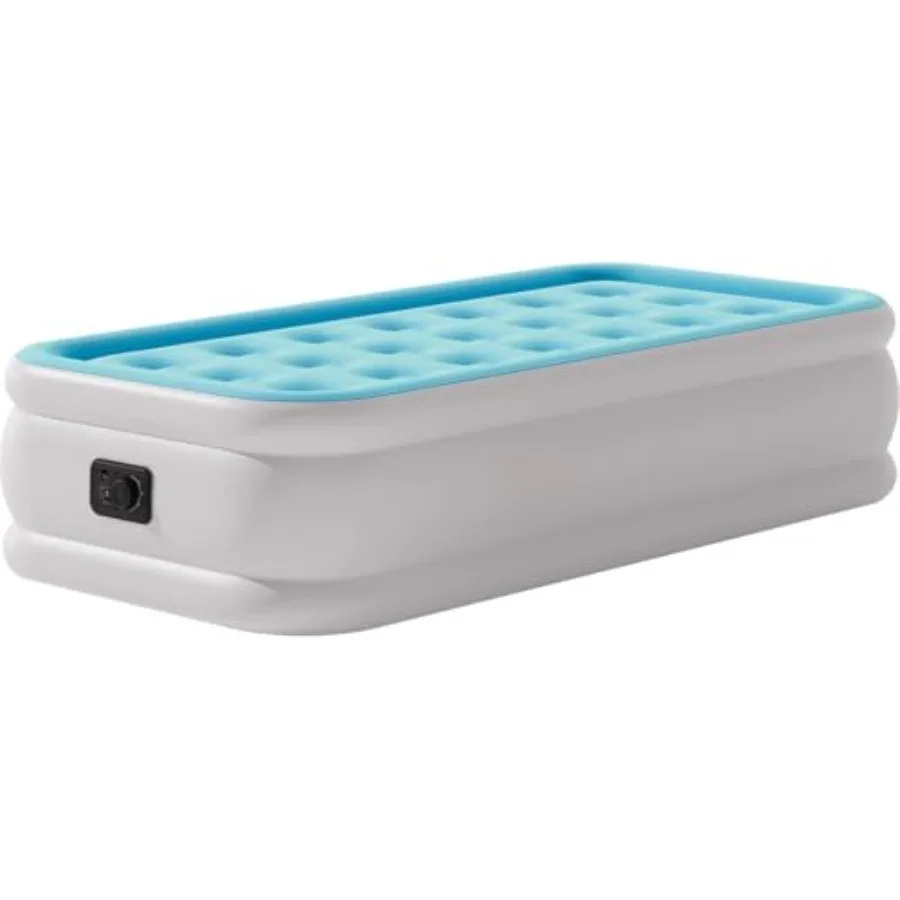 

Air Mattress Twin with Built in Pump, 18" Height Foldable Blow up Air Bed, Comfort Self Inflatable Mattress Single Bed for Home