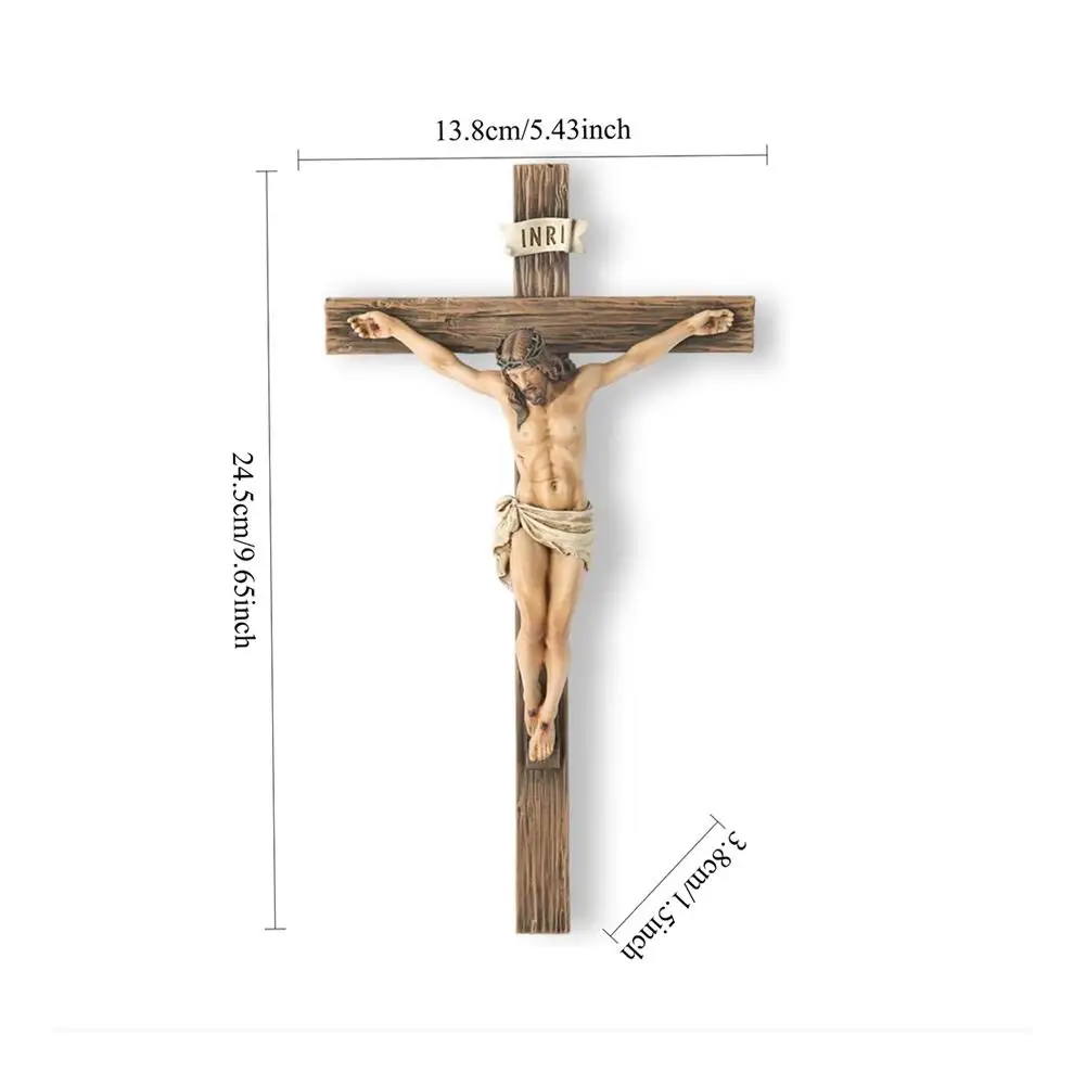Easter Cross Resin Figurine Decoration Home Office Desktop Decoration Religious Holiday Ornament Gift For Christian Decoration