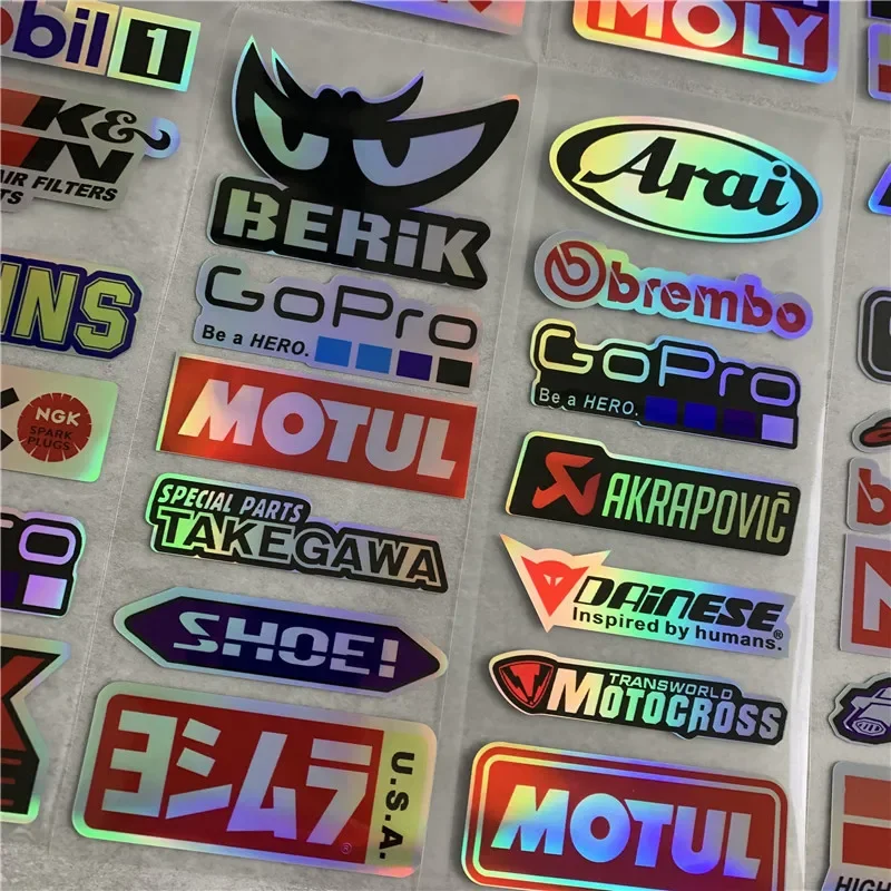 Sponsor Motorcycle Stickers Waterproof for Motorbike Fuel Tank Helmet Fender Fairings Decoration Cover Scratches Vinyl Decals