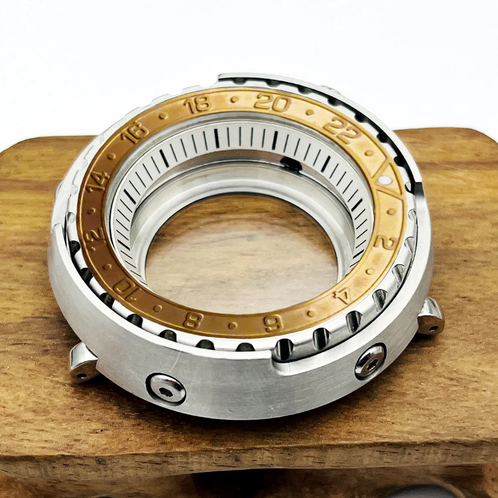 Cassa per orologio al tonno con retro trasparente da 47 mm adatta al movimento NH35 NH36 Fondello trasparente Custodie per orologi in scatola per tonno NH35