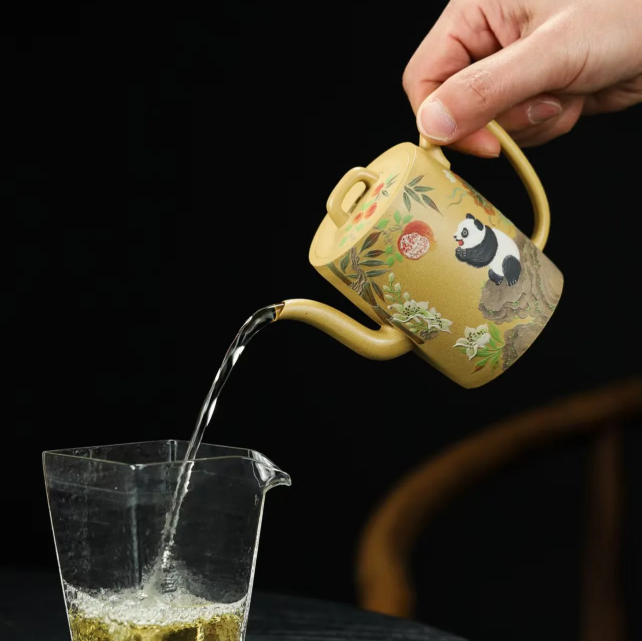 High Quality Real Yixing Jasaho Zisha Clay Teapot Boutique Modeling Painted Hanwa Segment Mud Tea Set