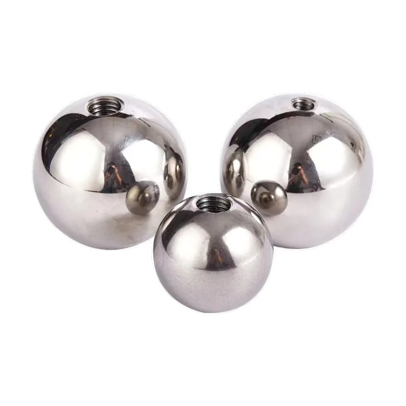 304 Stainless Steel Drilling Ball Blind Hole Metric Female Thread M2 M2.5 M3 M4 M5 M6 M8 M10 OD 5-60mm Threaded Half Hole Balls