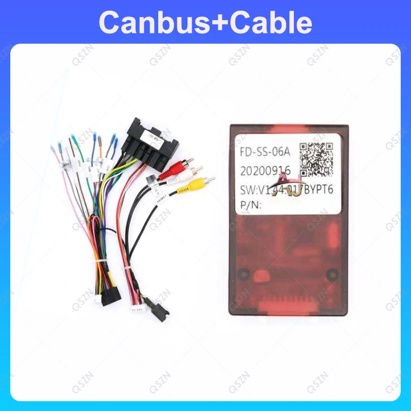 Car 16 pin Audio Wiring Harness With Canbus Box For Ford Fiesta Ecosport Focus Edge RANGER Mondeo Taurus Kuga Transit Figo