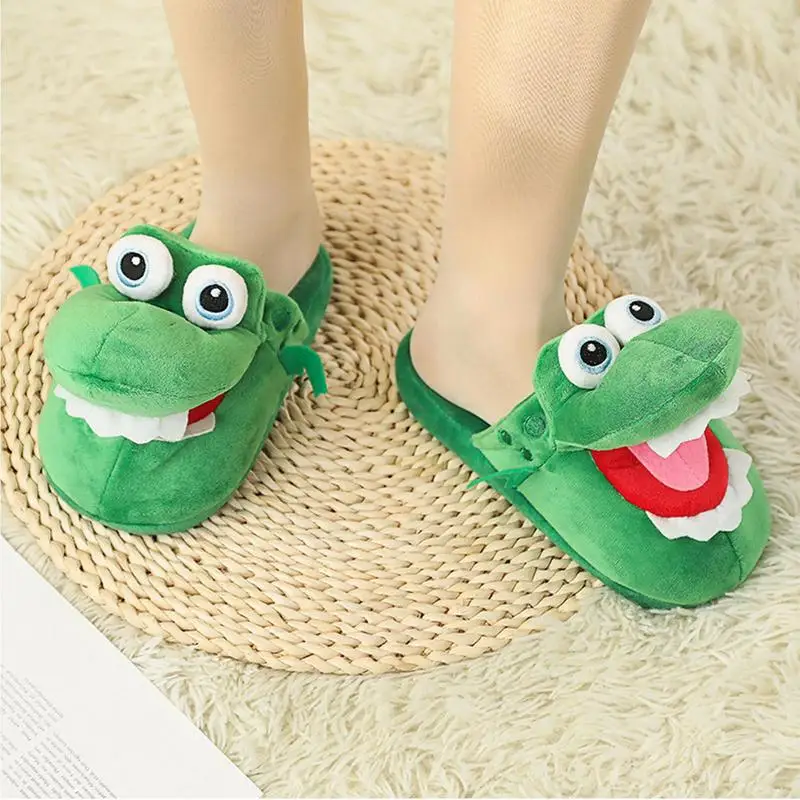 Funny Crocodile Room Shoes Indoor House Plush Slippers Novelty Cute Animal Mouth Slippers Mouth Open Cute Slipper For Women Men