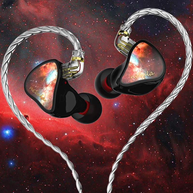 Imagem -05 - Cvj-interstellar Wired in Ear Earphones Hifi Iem Earbuds 10 Milímetros Dynamic Driver Monitor Headphone 2pin Destacável 075 s Cabo