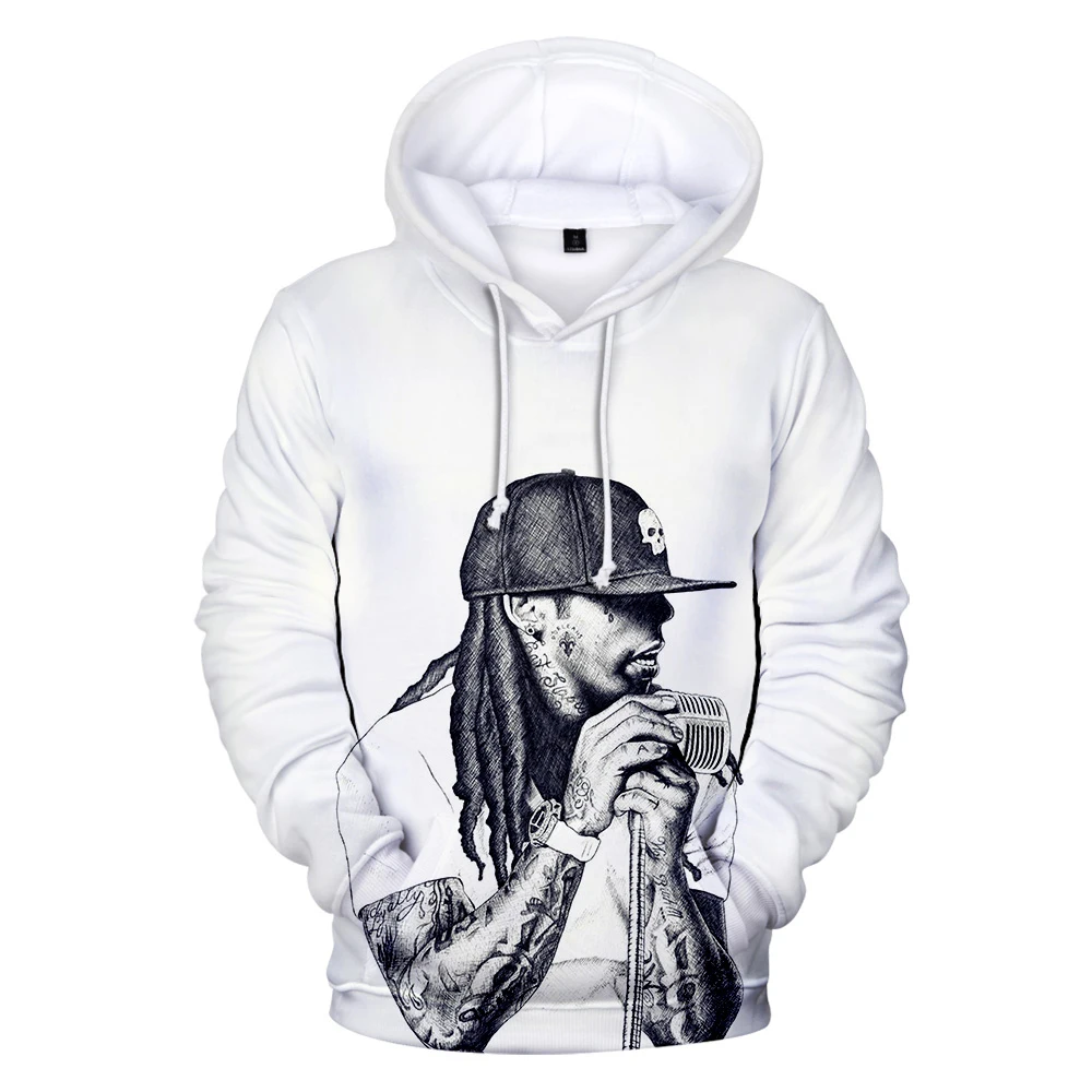 Rapper 3D Printing Lil Wayne Hoodies Hip Hop Dwayne Michael Carter Jr Sweatshirts Hoodie Fashion Harajuku Pullover Oversize Coat