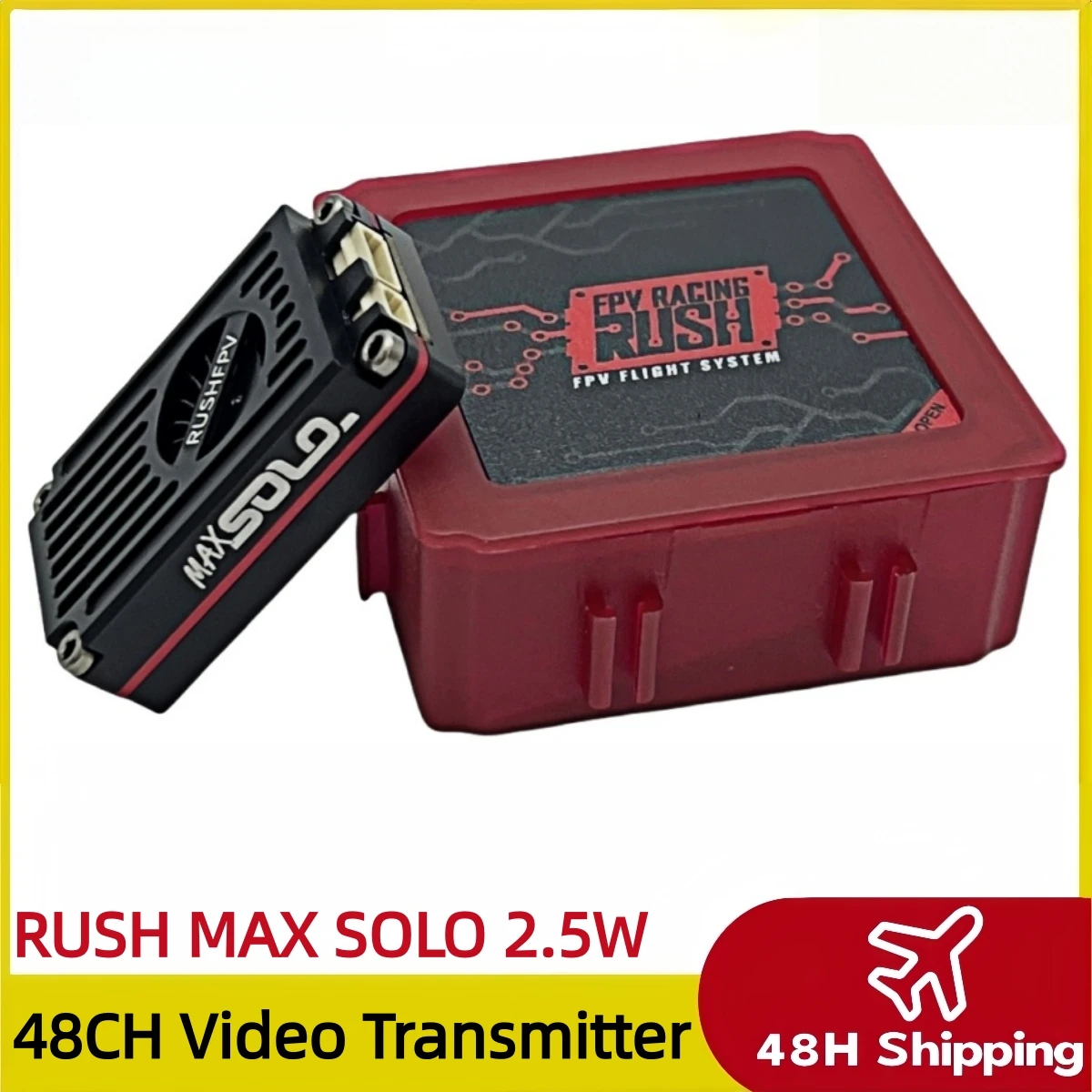 

Rush Tank Max Solo 5,8 ГГц 2,5 Вт VTX Fpv Высокомощный 48-канальный видеопередатчик VTX Корпус с ЧПУ дальнего действия для гоночных дронов Rc Fpv