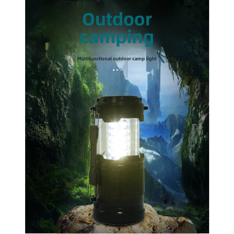Camp Lamp Outdoor Tent Light Portable Lantern Multifunctional Emergency Light Battery Powered
