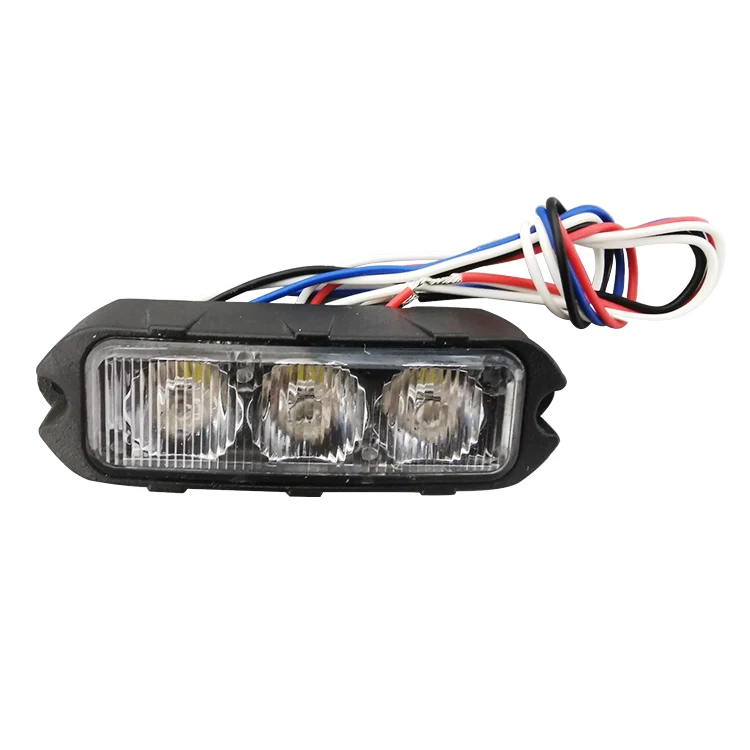 

Surface-Mount Grille Strobe Light 12V DC 3LED Dual Color Emergency Warning for Trucks & Cars