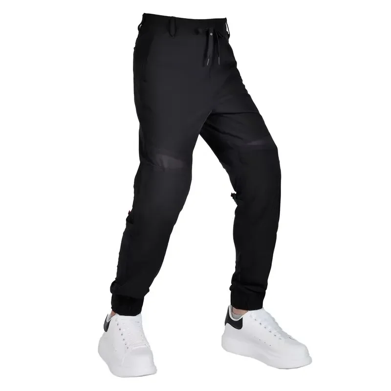 Volero Motorcycle Riding Airflow Jeans Summer Super Breathable Cargo Pants Casual Elastic Waist Tight Hem Motocross Trousers