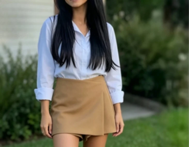 2025 Khaki Mini Skirt Shorts Women Asymmetric Skort For Women High Waist Summer Skirt Woman Casual  Shorts Woman