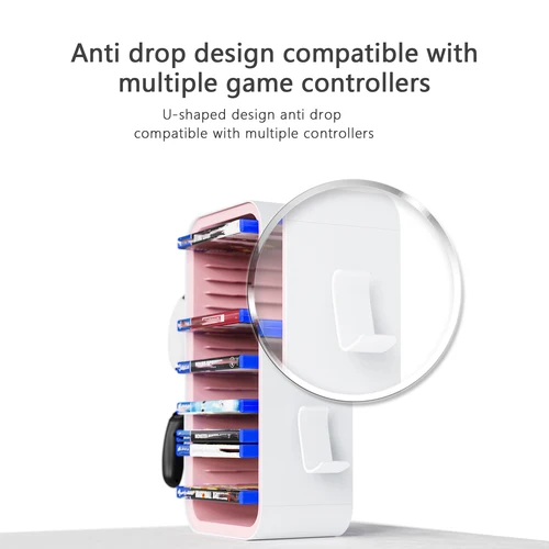 Imagen 2 del producto LinYuvo Torre de almacenamiento de juegos - Organizador universal de videojuegos para PS4, PS5, Xbox, Switch y Blu-Ray - Contiene 18 discos