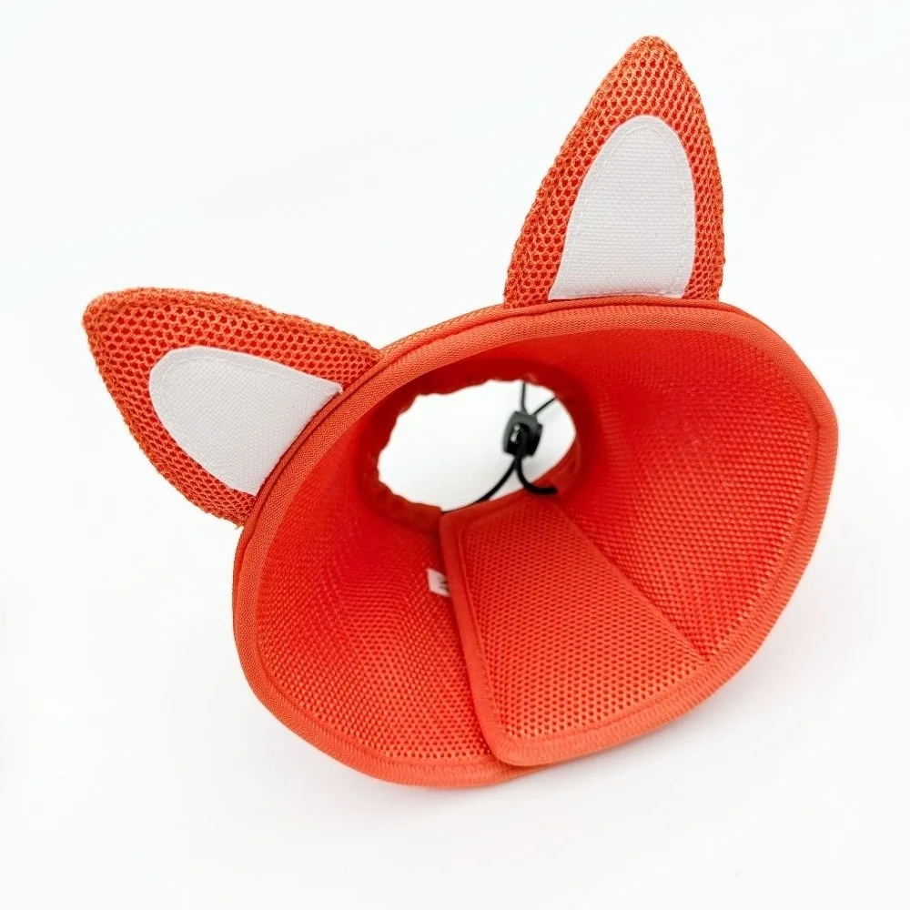 Adjustable Cat Elizabeth Collar Animal Shaped Soft Cat Neck Protective Circle Breathable Anti-Bite Dog Anti-licking Collar