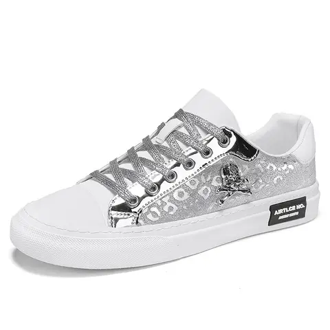 New Iron Drill Skull Designer Boatd Shoes for Men Designer Soft Sole Casual Sneakers Male Fashion Spring Autumn Sprots Shoes Man