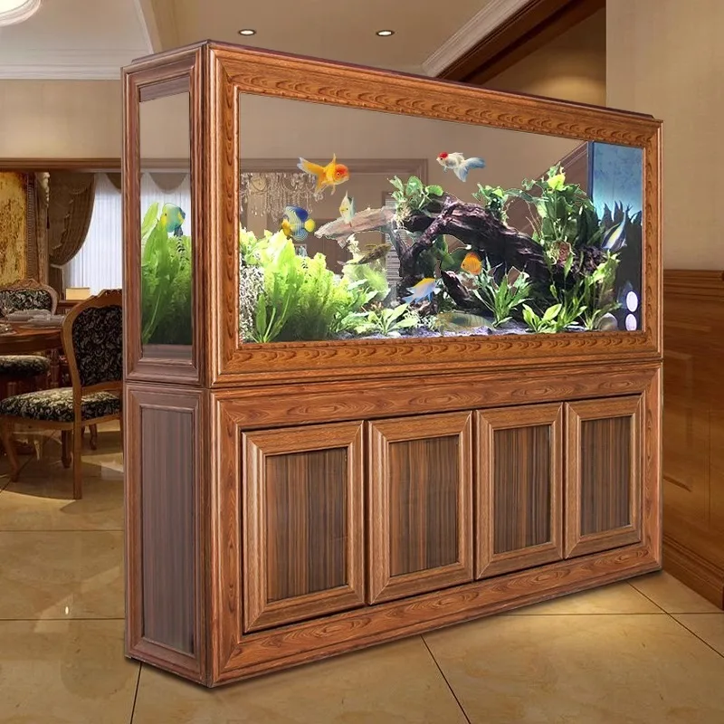 

Nordic Creative Fish Tank Modern Multi-functional Glass Filtration Base Cabinet Aquarium Glass Screen Foyer Home Furniture FYFT