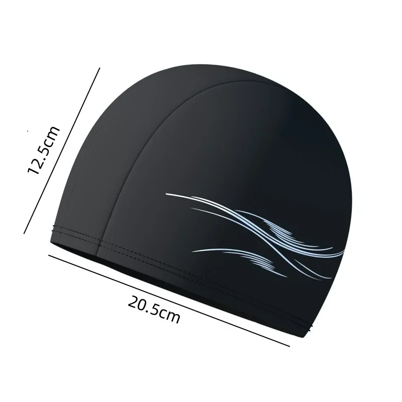 Afbeelding 4: Mannen Vrouwen Badmuts Lang Haar Waterdicht Zwemmen Zwembad Cap Gehoorbescherming Unisex Elastische Duikhoed Badmuts Wateraccessoires