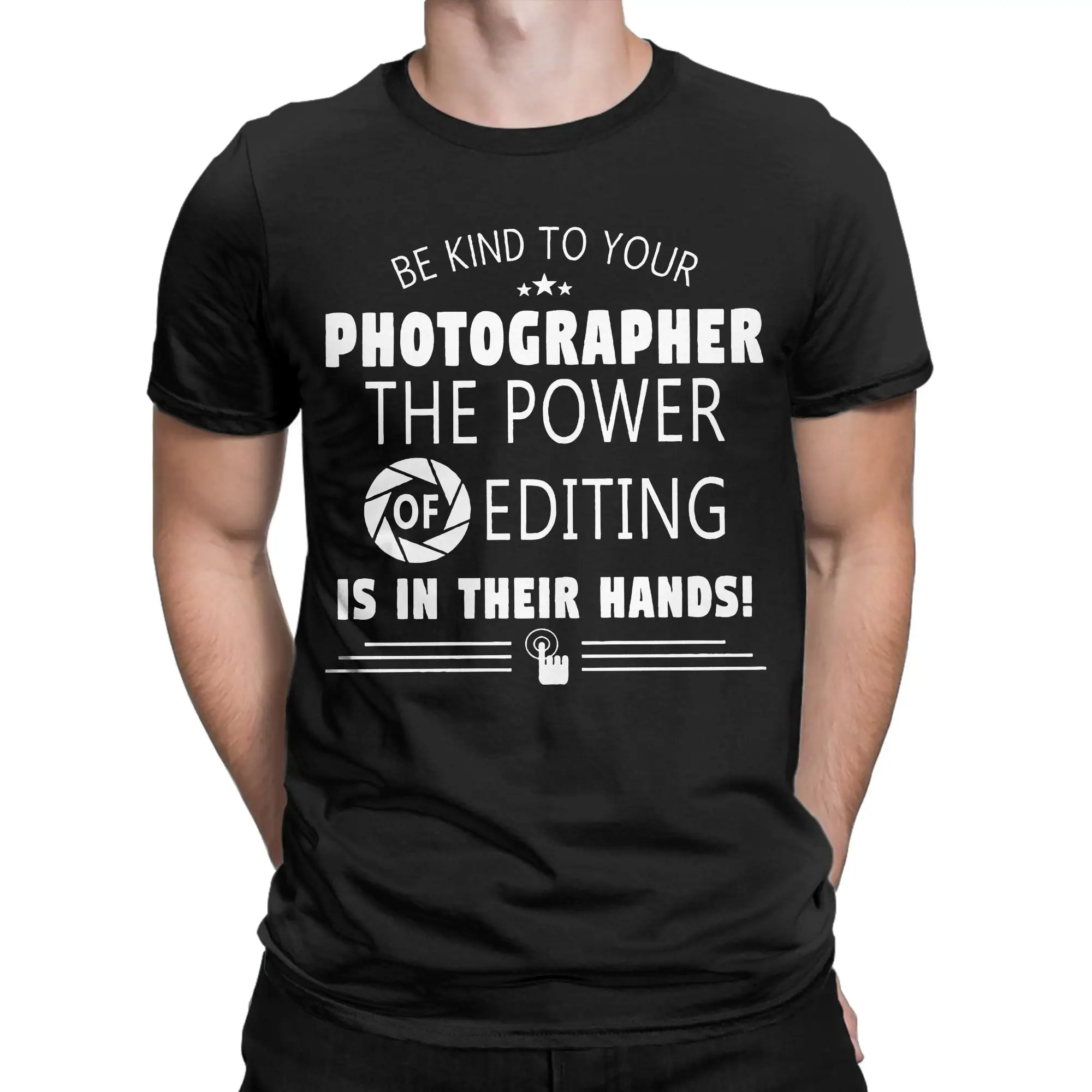 Men Women's Funny Photographer T Shirt  Cotton Tops Fun Short Sleeve Round Collar Tees Plus Size T-Shirt