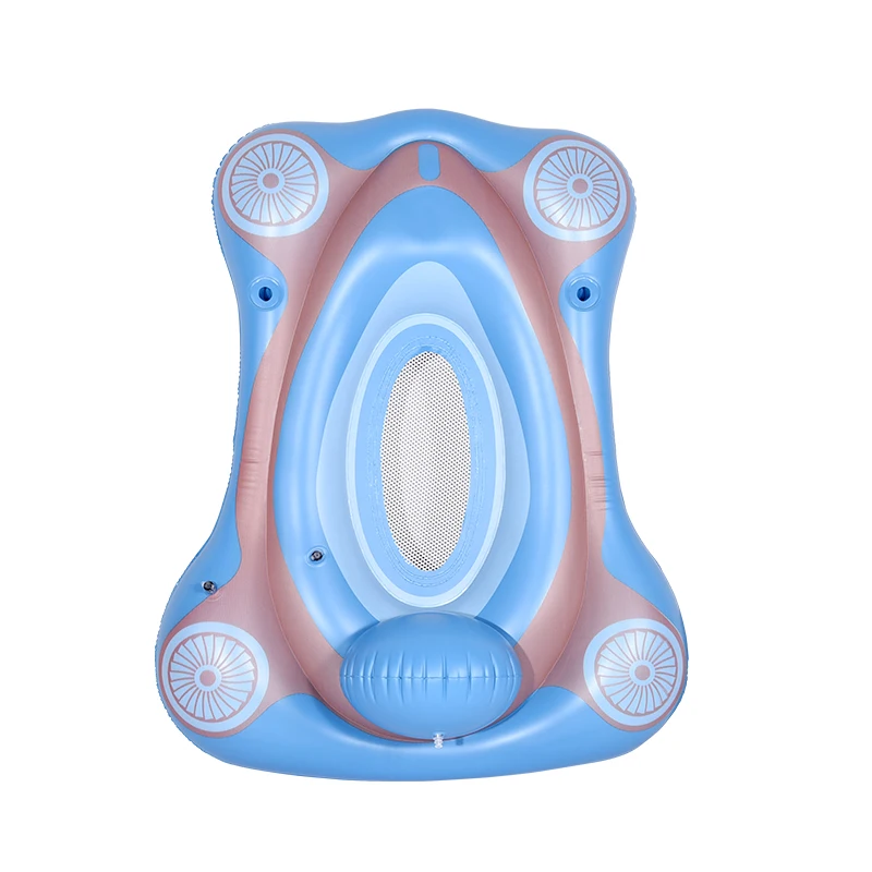 Galleggiante d'acqua motorizzato personalizzato Tubo dell'acqua gonfiabile per piscina deluxe Griglia dell'elica a 3 pale Galleggiante per piscina a motore alimentato a batteria