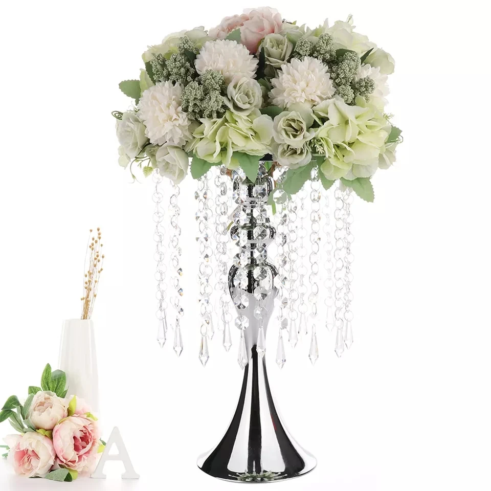 

20pcs 40 50 60 80cm tall)Event Management Silver Flower Stand Wedding Decoration Centerpieces For Wedding Table 425