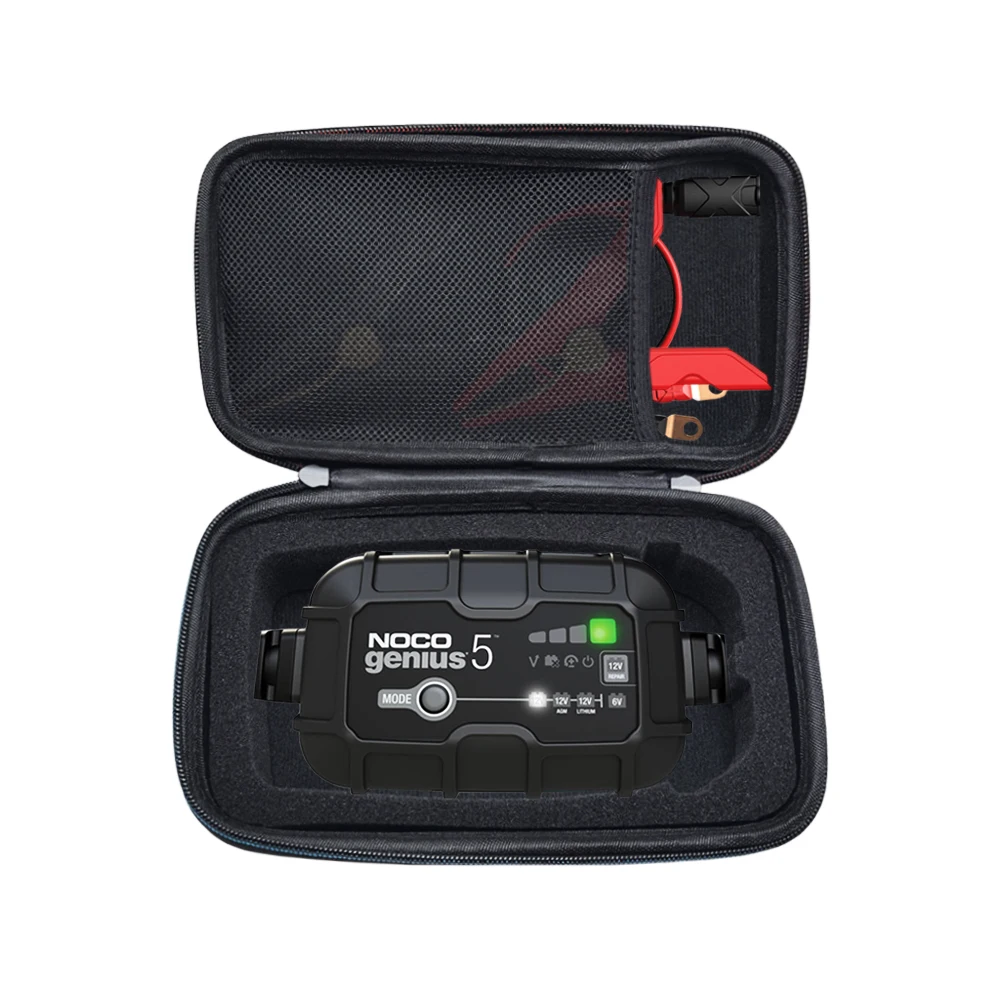 Protective Travel Carrying Bag Storage Case for NOCOGenius 5 Battery Charger 6V/12V 5 Amp UltraSafe Lithium Jump Star(CASE ONLY)