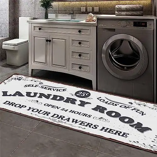 

Simple Sle Laundry Room Mat Carpet Oil Absorbent Cross-Border Easy to Clean Wooden Surface Geometric Pattern Cusizable