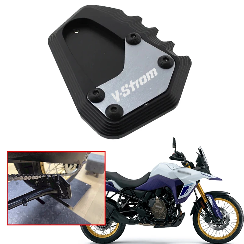 

Motorcycle CNC Accessories Side Stand Enlarge Plate Kickstand For Suzuki V-STROM 800RE 800DE 800 RE DE 2023- DL1050XT DL 1050 XT