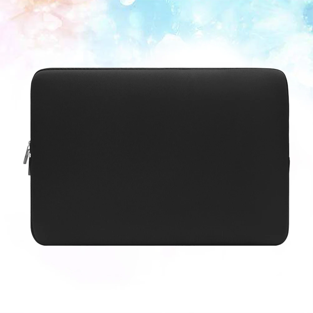 

Black 13 Inches Laptop Bag Portable Large Capacity Notebook Handbag Soft Lining Shockproof Computer Storage Pouch for
