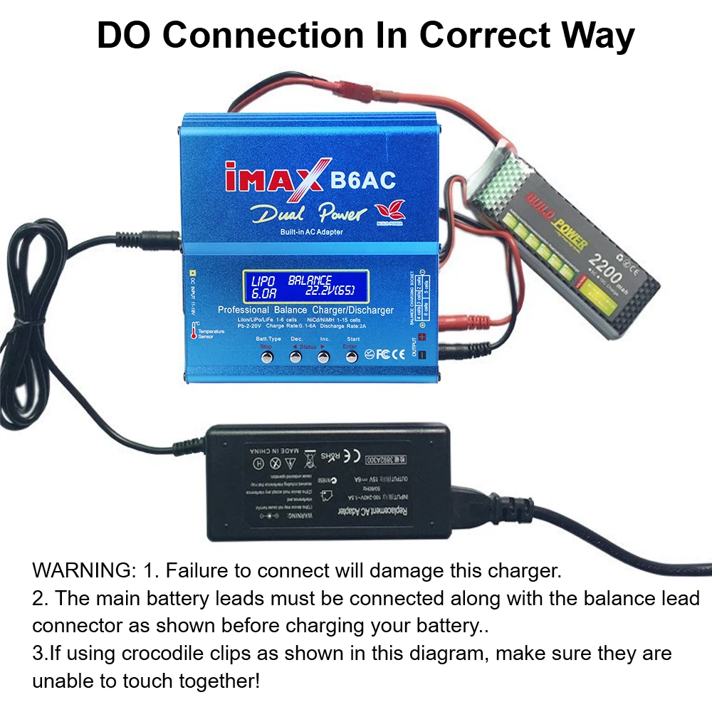 DC10-20V 6A ذكي 3 محولات 80 واط Imax B6AC بطارية مفرغ RC شاحن ميزان لبطارية ليثيوم أيون الحياة نيمه Nicd PB يبو