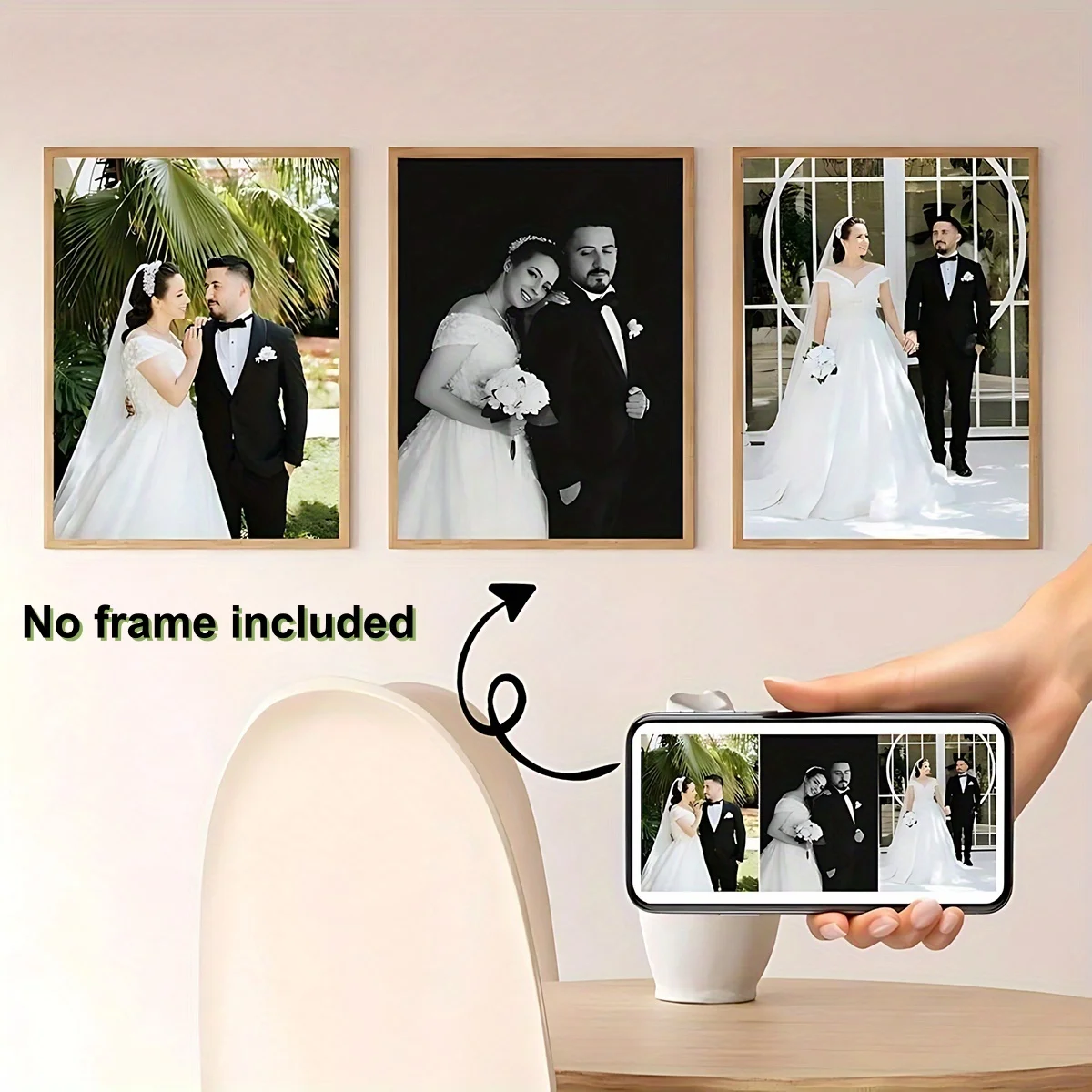 3pcs Custom Photo Canvas Art Set Perfect Gift for Life Milestones & Valentine's Day Home Decor for Living Room & Bedroom