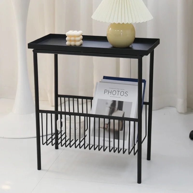 

Ins Style Sofa Side Living room Dinging Table Wrought Iron Corner Desks Bedroom Bedside Storage Small Coffee Tables Rack Desk