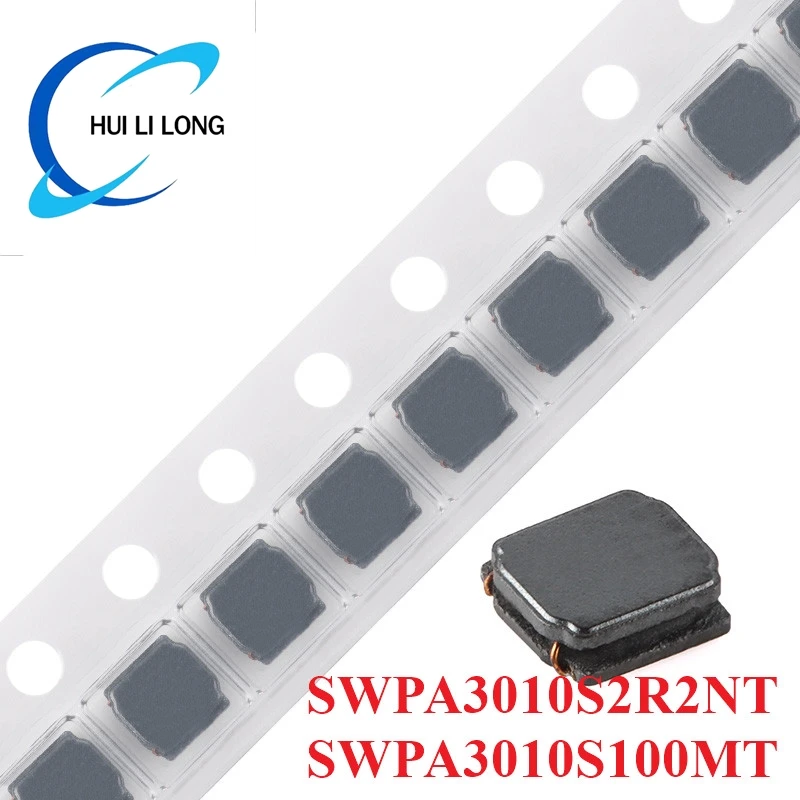 10/5pcs 3010 Wire Wound Chip SMD Power Inductors SWPA3010S2R2NT 2.2uH 2R2 30% 1.15A SWPA3010S100MT 10uH 100 20% 750mA Inductance
