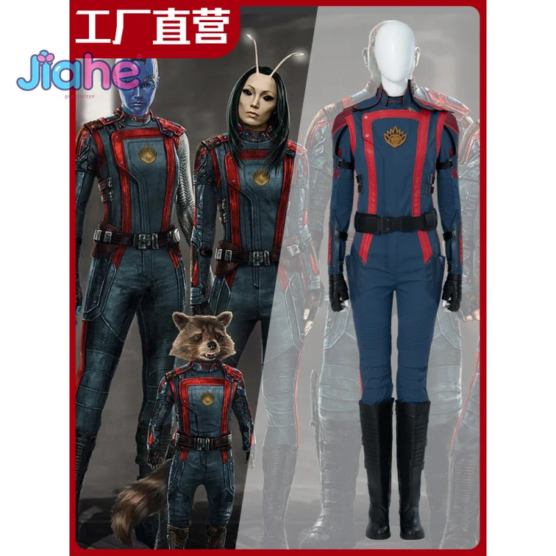 خارقة السرعوف Gamora Guardians تأثيري فيلم غالاكسي 3 زي سترة شال أحذية قفازات الدعائم هالوين المرأة الخيال موحدة
