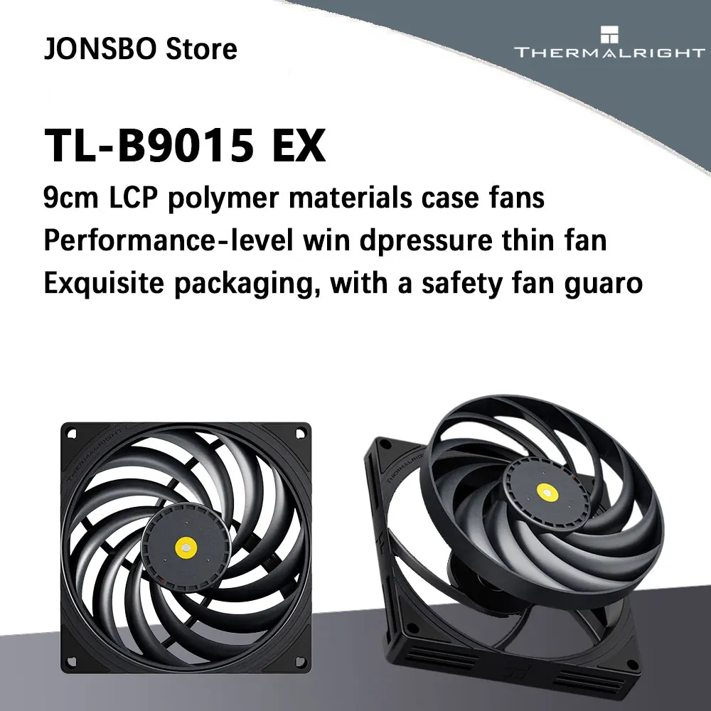 Thermalright TL-B9015 EX 92mm LCP Ultra-Thin Fan with Dual Ball Bearings Dots Glue Noise Reduction Ring Design chassis fans