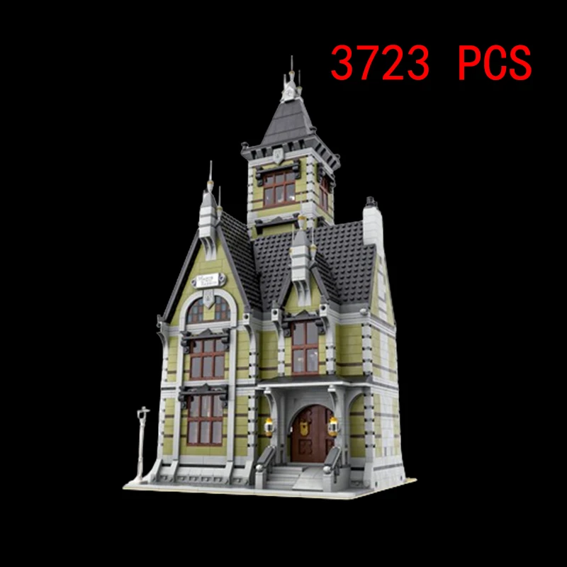 Spot small particle assembly MOC-47479 modular street view building old house 3723pcs modello puzzle per bambini giocattoli fai da te