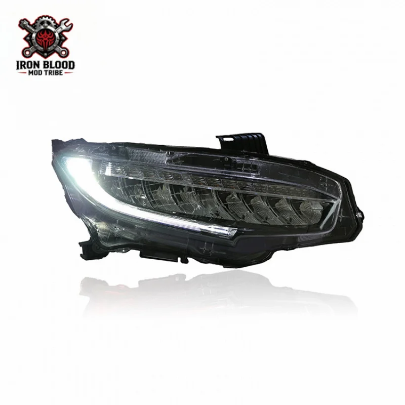 Suitable for 2016-2021 Honda 10th Generation Civic Headlight Assembly Modified High-End LED Source Daytime Running Light T
