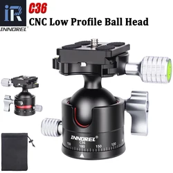 INNOREL-Rotule à profil bas D36, tête de trépied pour appareil photo Guardian 360 °, diamètre 36mm, monopode, appareils photo reflex numériques, caméscope, charge 16kg