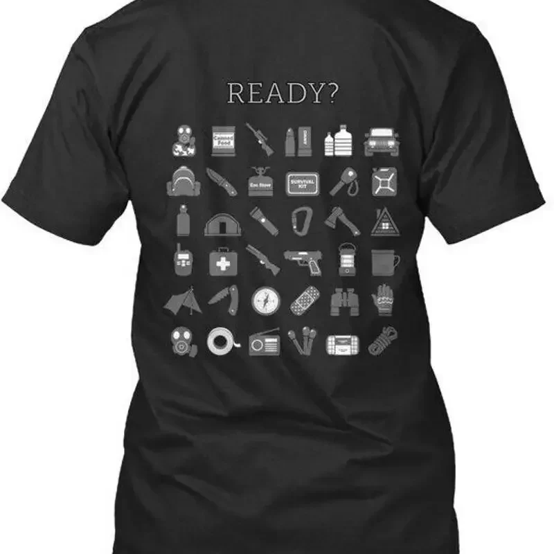 Ready Wicons On Back Canadian Prepper Ready Premium T Shirt Made in USA S 5XL