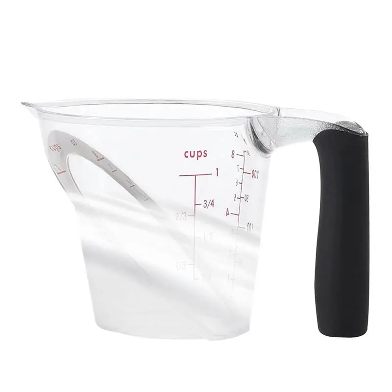 Liquid Measuring Jug | Angled Measuring Cup for Oil and Food | Graduated Measuring Cup Large Measuring Pitcher Easy-Read Measuri