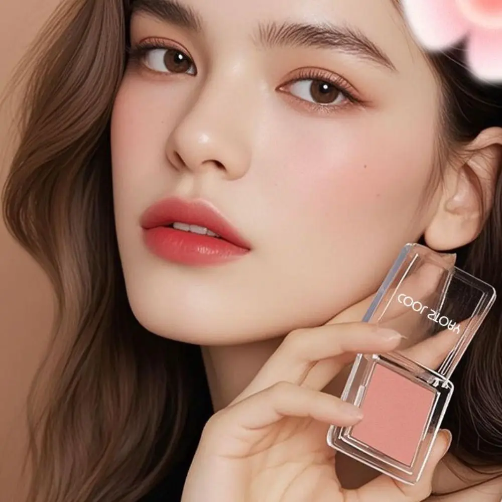 Nuovo fard per il viso in 4 colori Tavolozza per fard naturale a lunga durata Tavolozza per trucco opaco impermeabile da donna