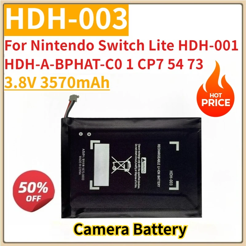 

New Replacement Battery 3.8V 3570mAh HDH-003 for Nintendo Switch Lite HDH-001 HDH-A-BPHAT-C0 1 CP7 54 73