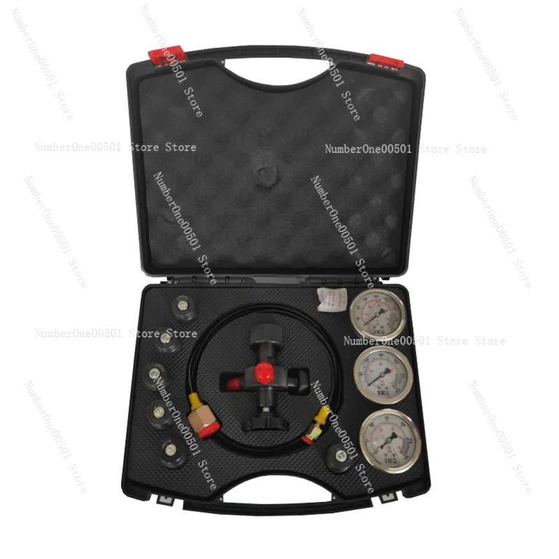 

7 IN 1 Hydraulic Accumulator cylinder Nitrogen gas charging kit and Pressure Test Kit