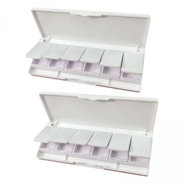 4x 2x Empty Refillable Container DIY Split Sample Empty Box for