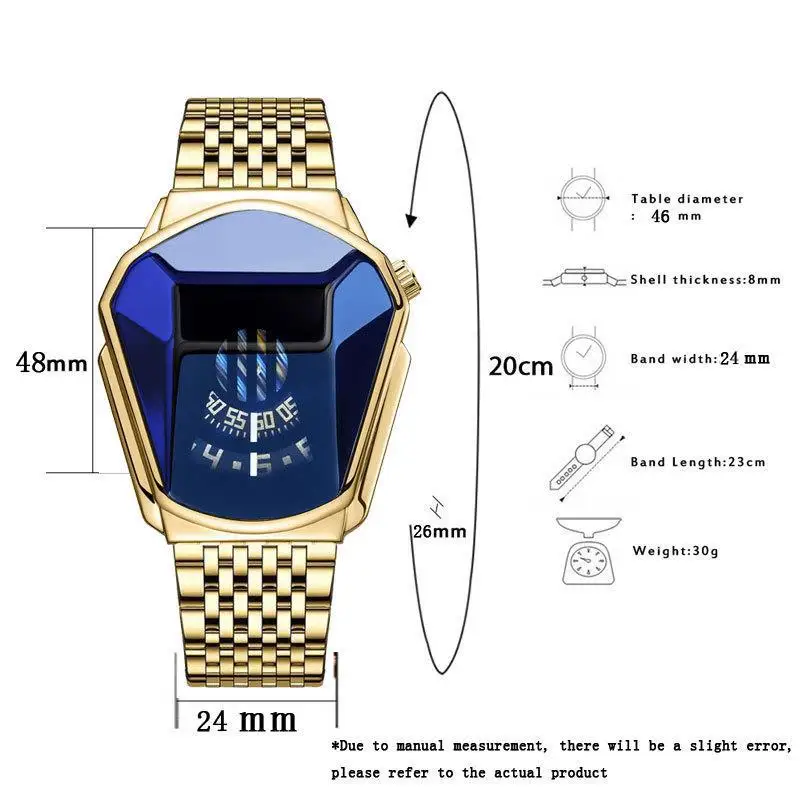 Men\'s New Trend Motorcycle Personality Waterproof Quartz Watch