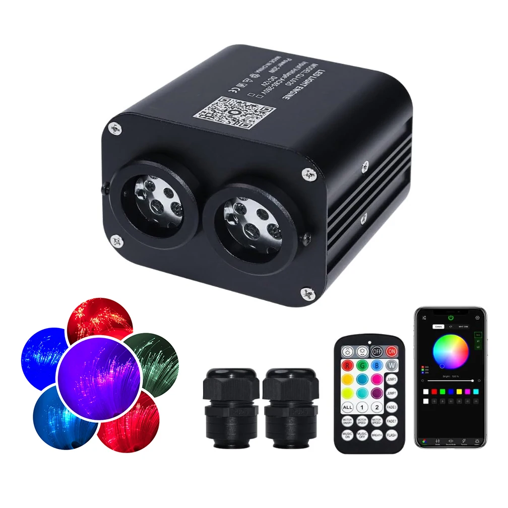 

Fiber Optic LED lights Double Head Starry Sky Music Control Car Roof phone APP Twinkle Bicolor ramp new Ceiling kit Smart 111111
