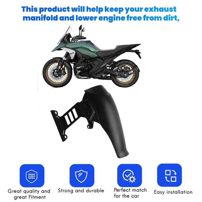 

Motorcycle Accessories Front Wheel Fender Extender For BMW R1300GS R 1300 GS 2023 2024 ABS Hugger Splash Mudguard Guard